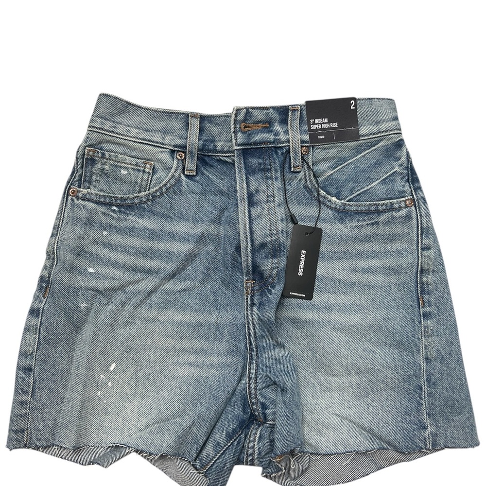 Express Light Blue Jean Shorts